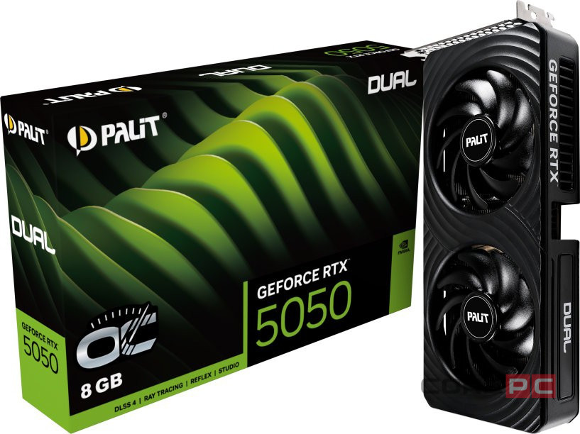 Видеокарта Palit (NE65050S19P1-GB2070D) GeForce RTX 5050 8GB Dual OC