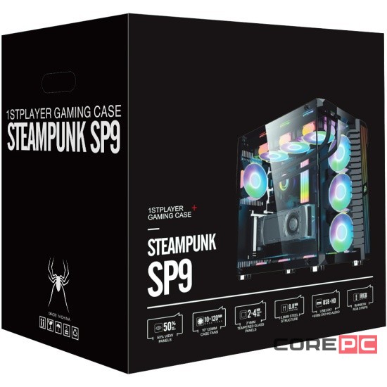 Компьютерный корпус 1STPLAYER STEAMPUNK SP9 White (SP9-WH)