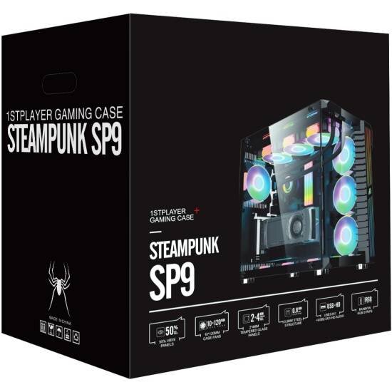 Компьютерный корпус 1STPLAYER STEAMPUNK SP9 White (SP9-WH)