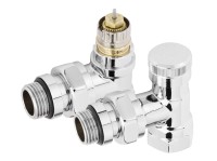 Набор термостатический для радиатора угловой ROYAL THERMO Design 1/2quot; Click (Хром)
