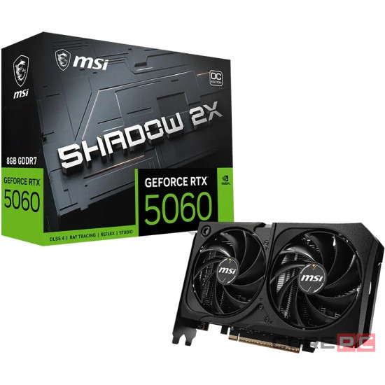 Видеокарта MSI (G5060-8S2CM) GeForce RTX 5060 8G SHADOW 2X OC MAX