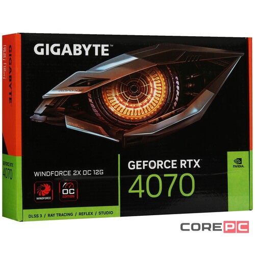 Видеокарта Gigabyte (GV-N4070WF2OC-12GD) GeForce RTX 4070 12GB WINDFORCE 2X OC