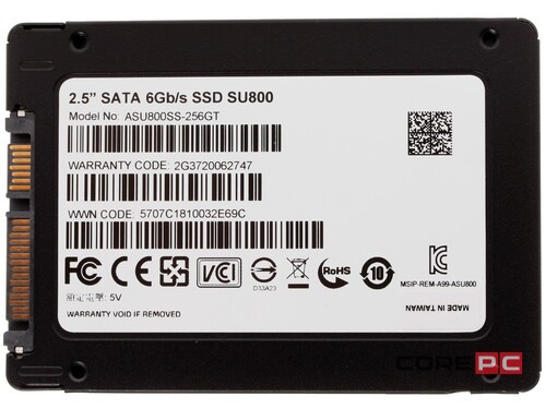 Твердотельный накопитель ADATA XPG 256 Gb SU800 ASU800SS-256GT-C