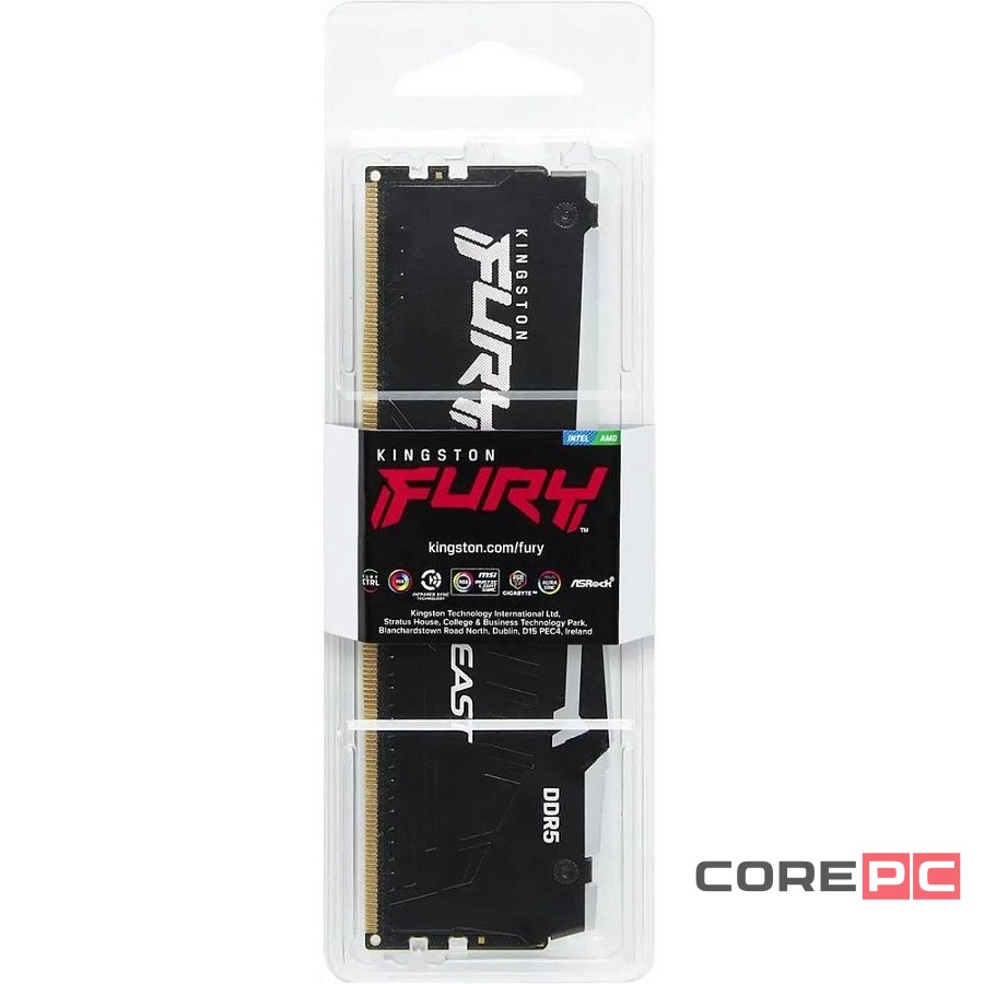 Оперативная память 32 Gb 6000 MHz Kingston FURY Beast RGB Black (KF560C30BBA-32)
