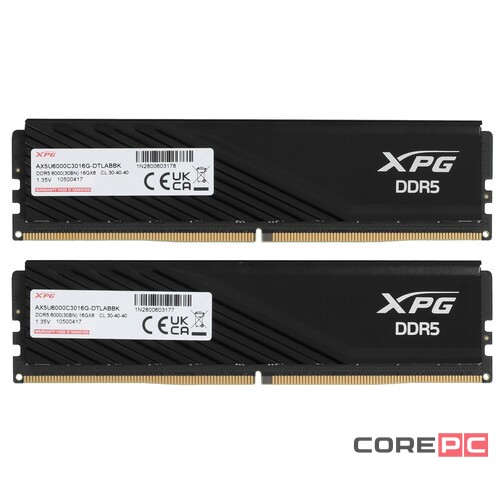 Оперативная память 32 Gb 6000 MHz ADATA XPG LANCER Blade Black (AX5U6000C3016G-DTLABBK)