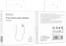 Кабель-переходник Hoco LS34 Lightning (папа) на AUX 3.5мм (мама) белый