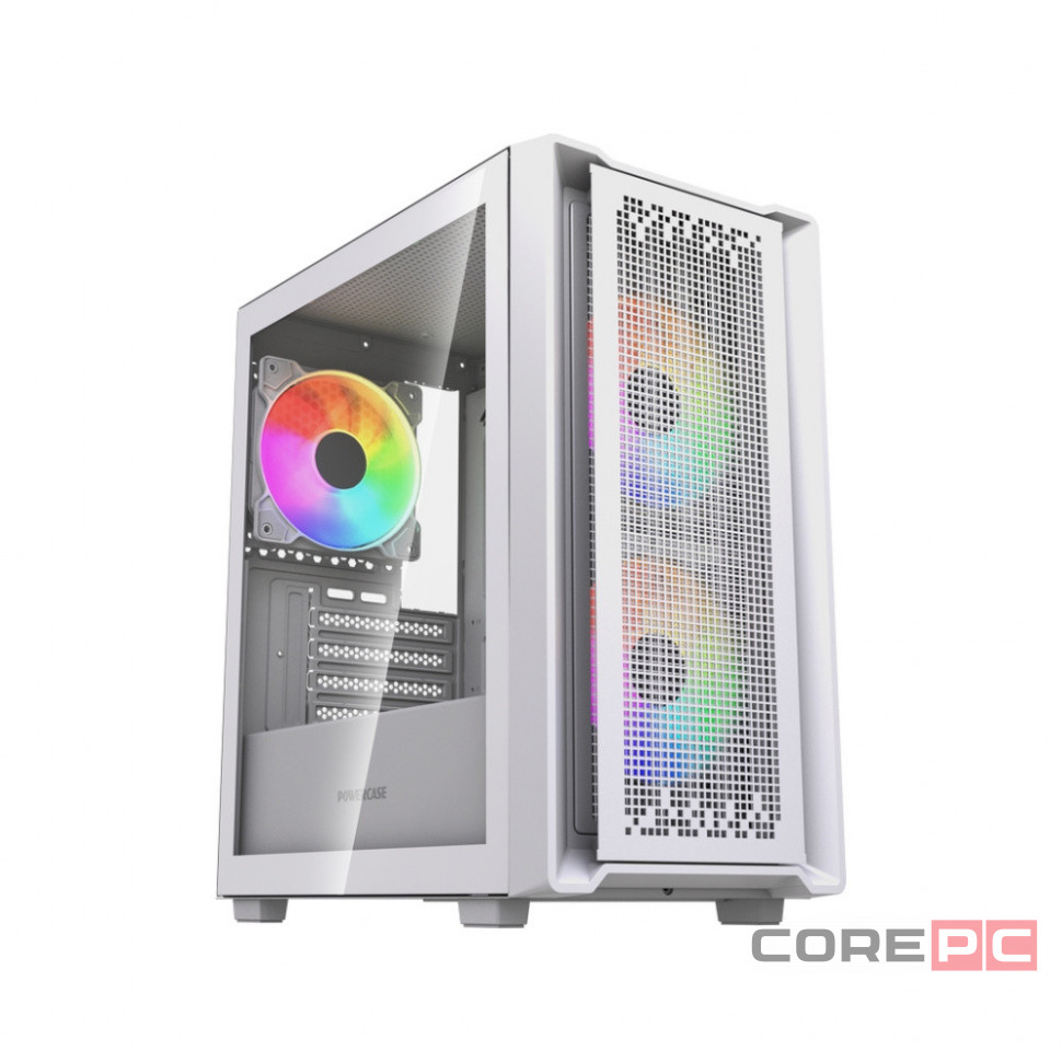 Компьютерный корпус Powercase Mistral SM04 TG ARGB White (CMMSM04W-A3)