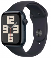 Apple Watch SE (2024) 44mm Midnight Aluminium Case with Midnight Sport Band (S/M)