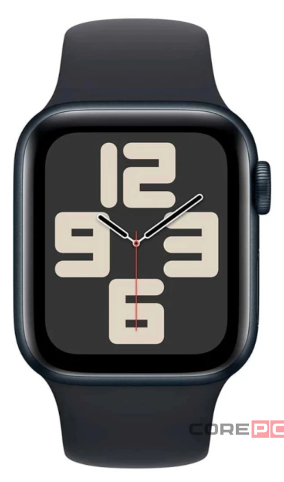Apple Watch SE (2024) 44mm Midnight Aluminium Case with Midnight Sport Band (S/M)