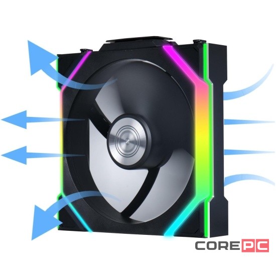 Комплект вентиляторов для корпуса Lian Li UNI FAN SL WIRELESS 120 Reverse Blade 12RSL1W3B ARGB Black(G99.12RSL1W3B.R0)