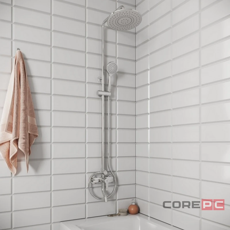 Душевая система Milardo 35к STRSB1FM06 Страйп (Stripe) лейка тропический душ, хром