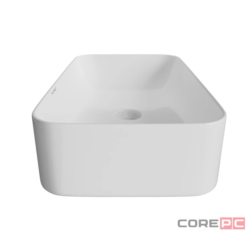 Раковина накладная на столешницу WAVE WAVE 552550, фарфор, прямоугольная, белый