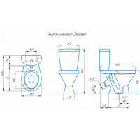 Унитаз компакт Rosa 4620008195704 с сиденьем, цвет синий