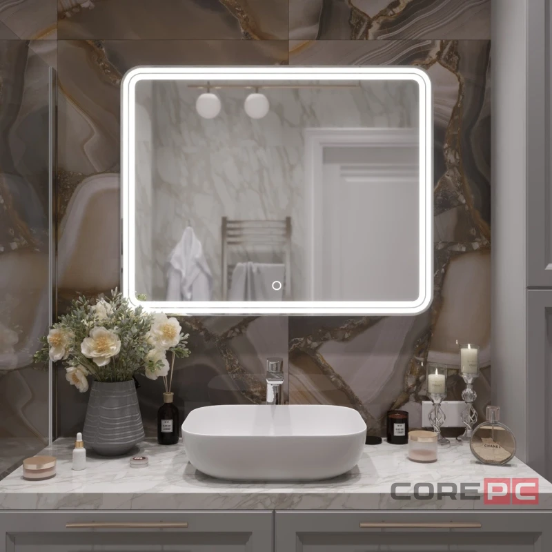 Зеркало MIXLINE Адриана 1000х800 (ШВ) сенсорный выключатель, светодиодная подсветка