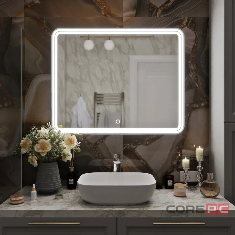 Зеркало MIXLINE Адриана 1000х800 (ШВ) сенсорный выключатель, светодиодная подсветка
