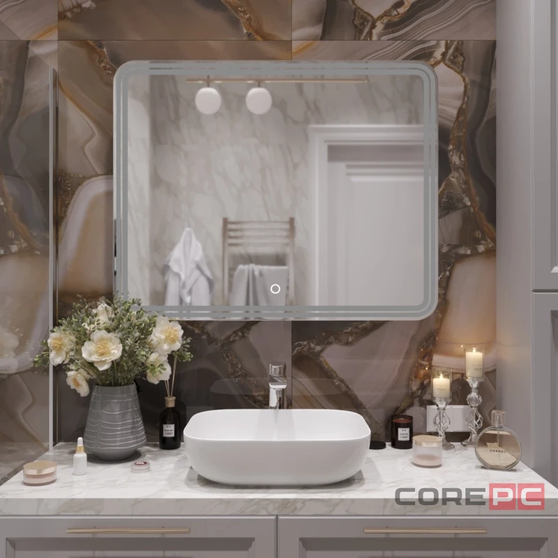 Зеркало MIXLINE Адриана 1000х800 (ШВ) сенсорный выключатель, светодиодная подсветка