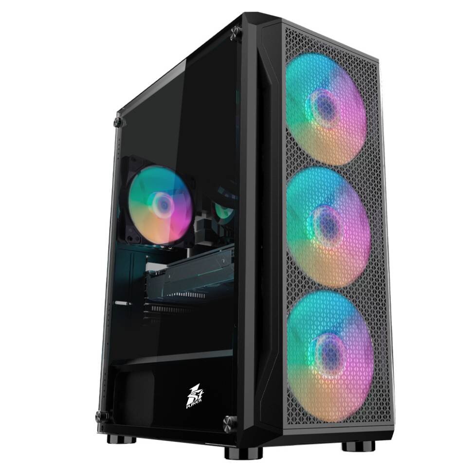 Компьютерный корпус 1STPLAYER FIREBASE X5 TG (X5-3G6P-1G6)