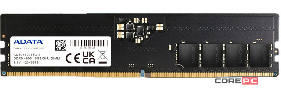 Оперативная память 16 Gb 4800 MHz ADATA XPG (AD5U480016G8-BADZ)
