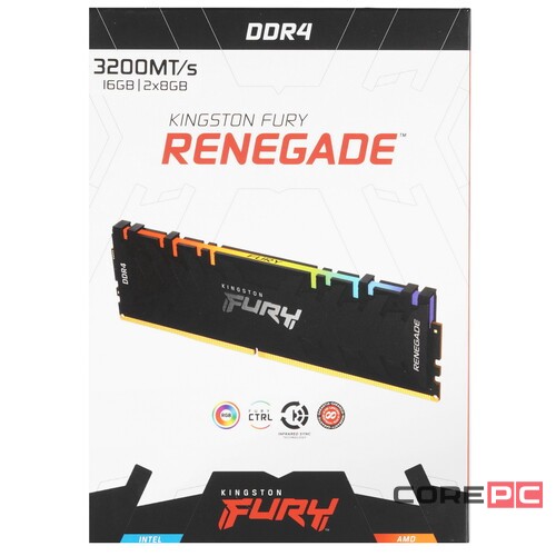 Оперативная память 16 Gb 3200 MHz Kingston FURY Renegade RGB (KF432C16RBAK2/16)
