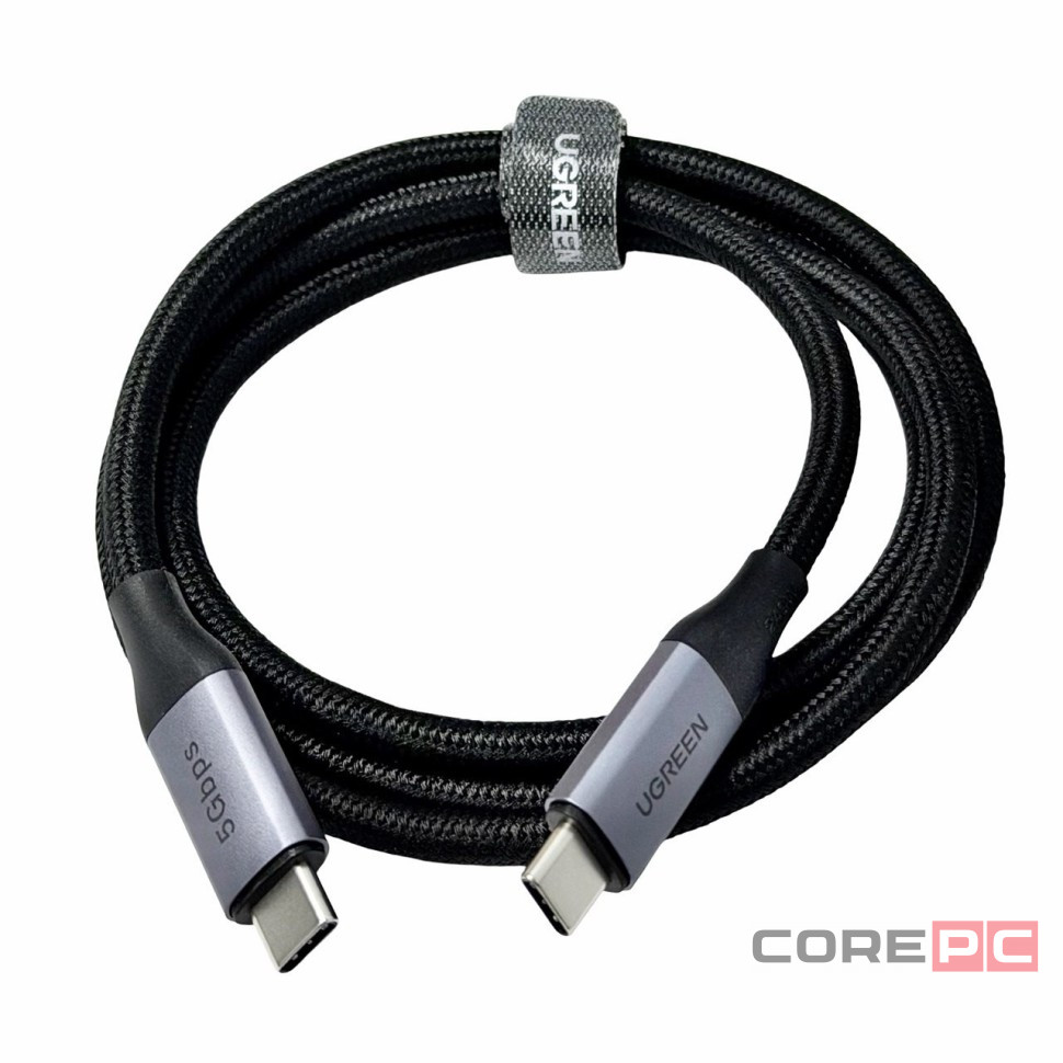Usb Кабель-зарядка Type-C на Type-C Ugreen L704 240W 5Gbps 1м черно-серый