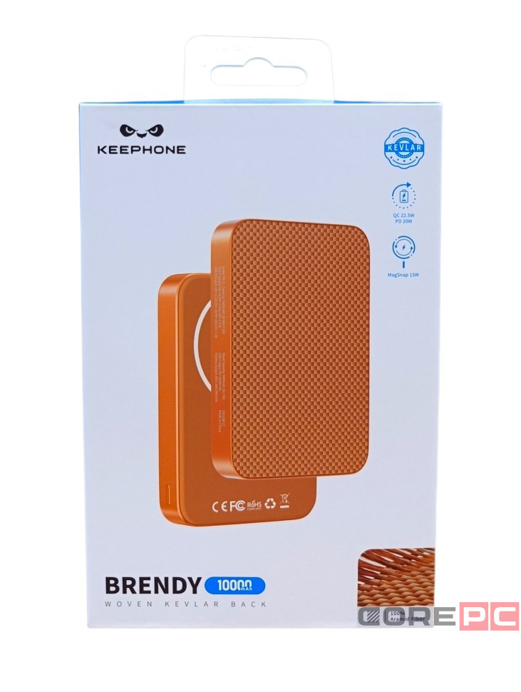 Powerbank магнитный с MagSafe Keephone Brendy 10000mAh оранжевый