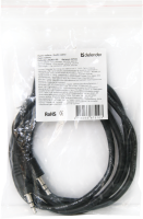 Аудиокабель AUX 3.5мм Defender (JACK01-05) 1.5м черный