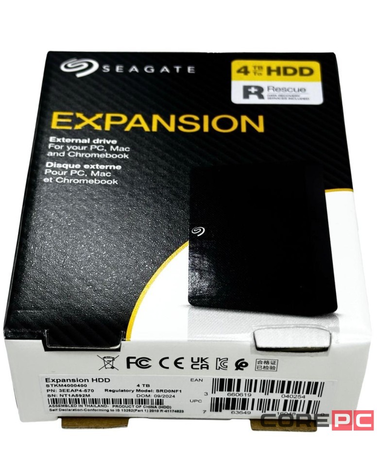 Внешний жесткий диск 4TB Seagate Expansion Portable (STKM4000400) черный