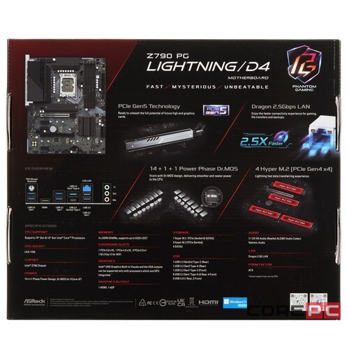 Материнская плата AsRock Z790 PG LIGHTNING/D4