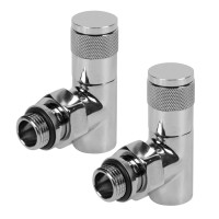 Набор дизайн-вентилей PIANO, угловой (хром) 1/2quot;