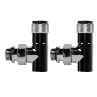 Набор дизайн-вентилей PIANO, угловой (хром) 1/2quot;