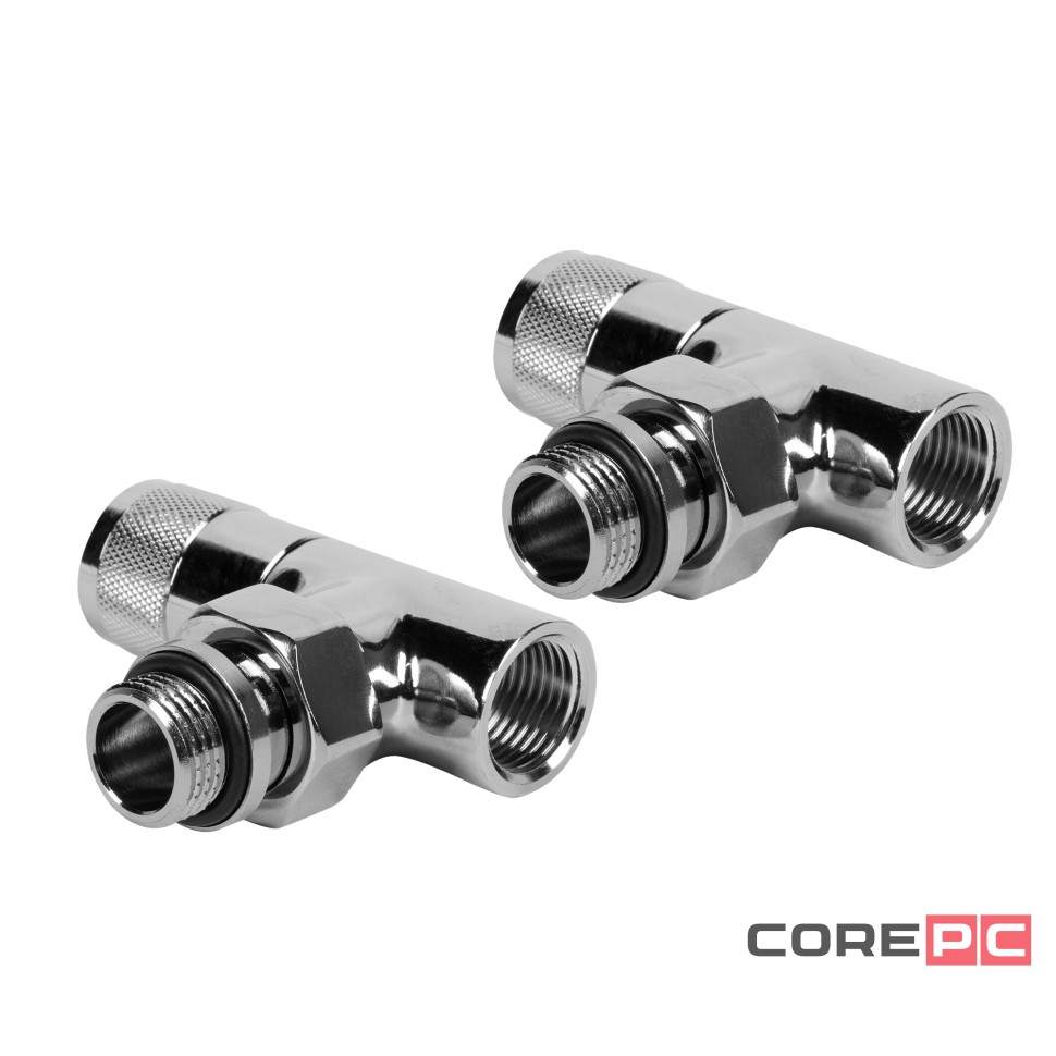 Набор дизайн-вентилей PIANO, угловой (хром) 1/2quot;