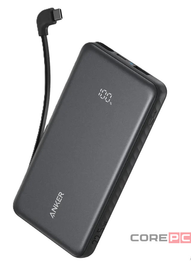 Powerbank Anker Zolo (A110DP11) 10000mAh 22.5W 1USB/2C с проводом Type-C черный