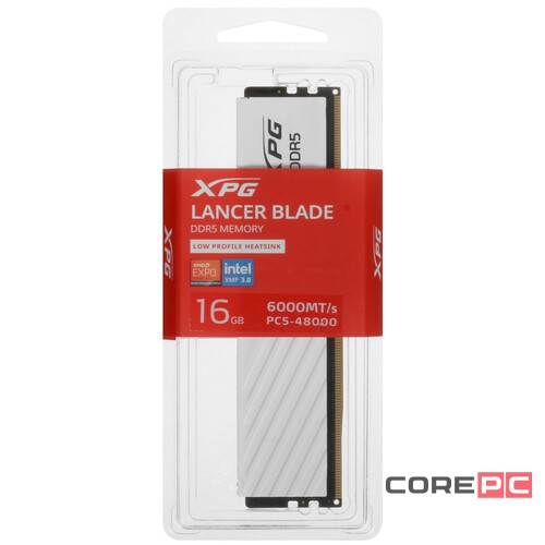 Оперативная память 16 Gb 6000 MHz ADATA XPG LANCER Blade White (AX5U6000C3016G-SLABWH)