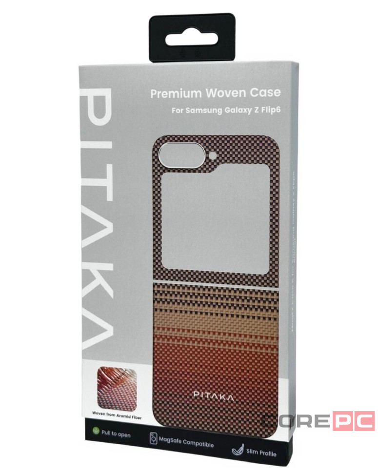 Накладка для Samsung Galaxy Z Flip 6 Pitaka Premium Woven Case (Sunset)
