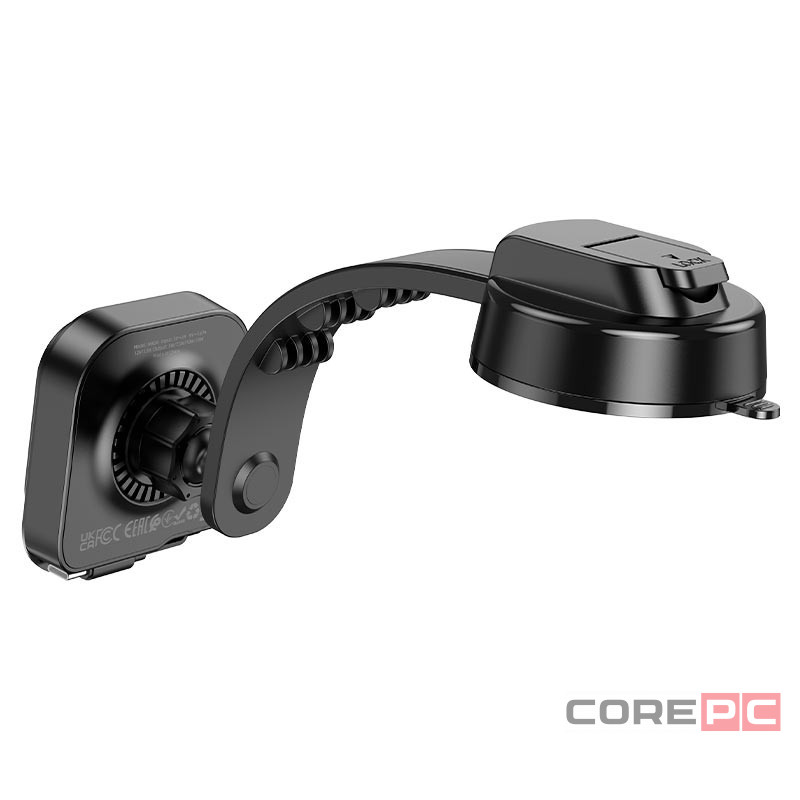 Держатель c беспроводной зарядкой на торпеду Hoco HW24 15W магнитный черный