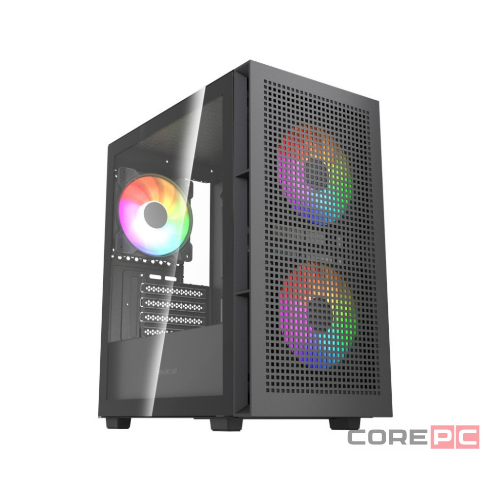 Компьютерный корпус Powercase Mistral SM05 TG ARGB Black (CMMSM05B-A3)