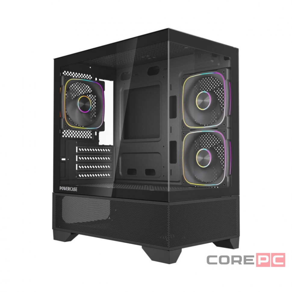 Компьютерный корпус Powercase Vision Micro M4B TG ARGB Black (CVMM4B-A3)