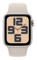 Apple Watch SE (2024) 44mm Starlight Aluminium Case with Starlight Sport Band (M/L)