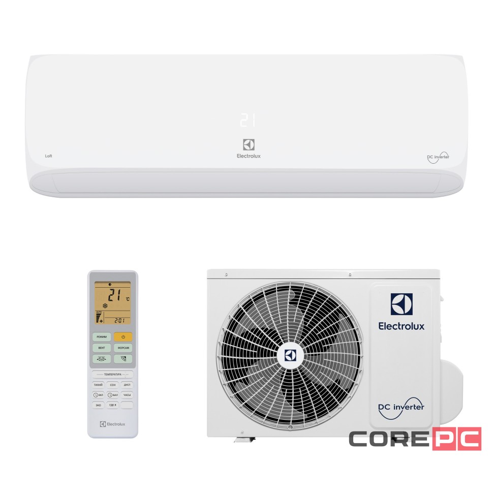 Сплит-система инверторного типа Electrolux Loft DC EACS/I-09HAL/N8 комплект