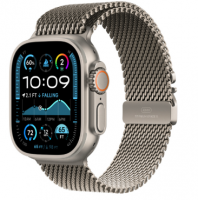 Apple Watch Ultra 2 (2024) 49mm Natural Titanium Case with Natural Titanium Milanese Loop (L)