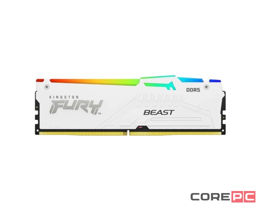 Оперативная память 16 Gb 5600 MHz Kingston FURY Beast RGB White (KF556C40BWA-16)