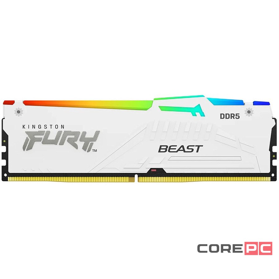 Оперативная память 16 Gb 5600 MHz Kingston FURY Beast RGB White (KF556C40BWA-16)