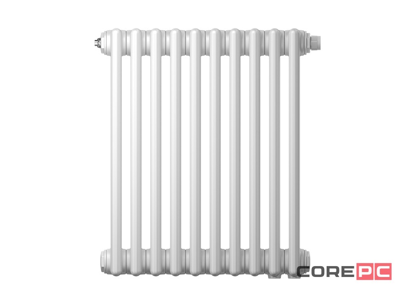 Радиатор трубчатый Zehnder Charleston Retrofit 2056, 30 сек.1/2 ниж.подк. RAL9016 (кроншт.в компл)