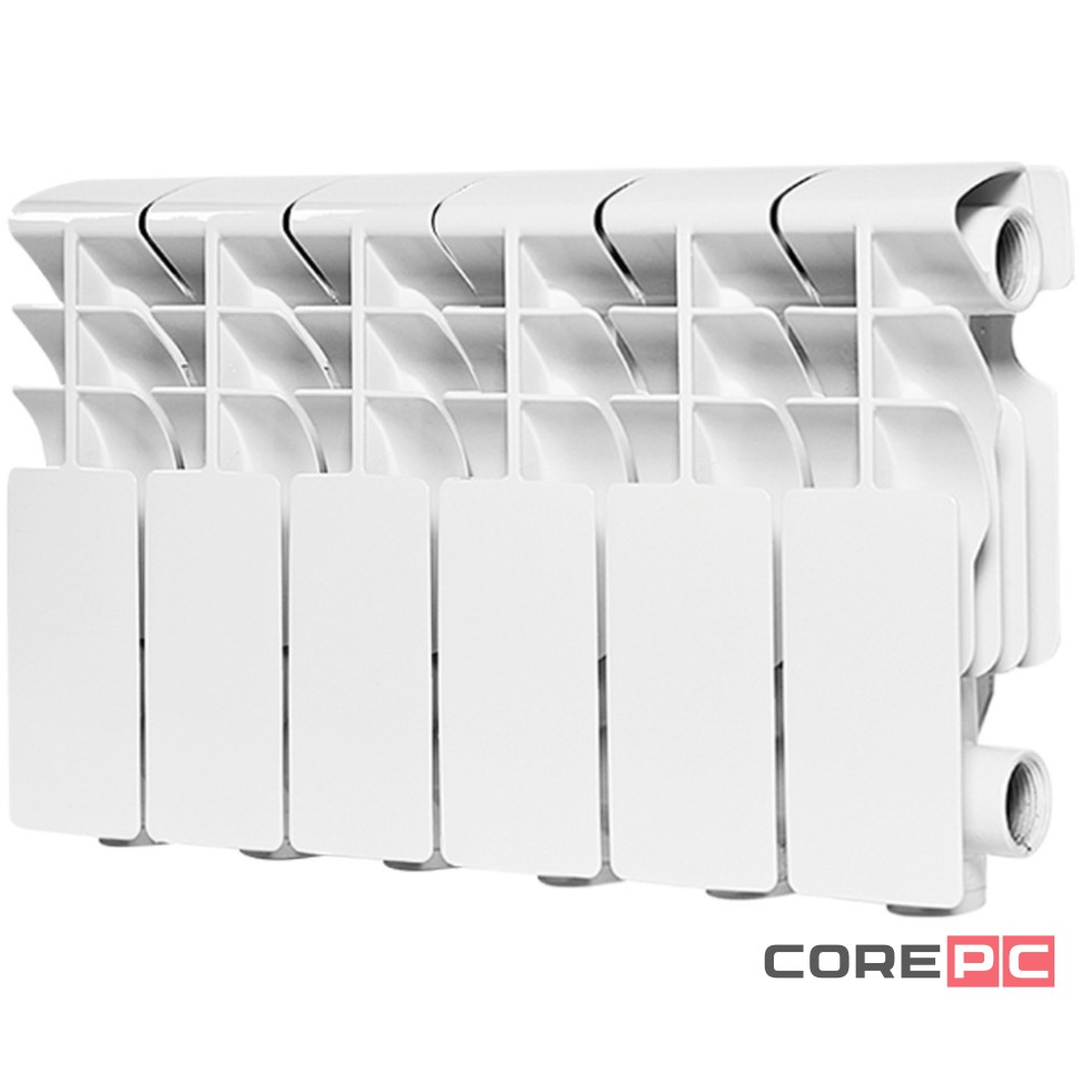 Радиатор алюминиевый ROMMER Plus 200, 6 секций RAL9016