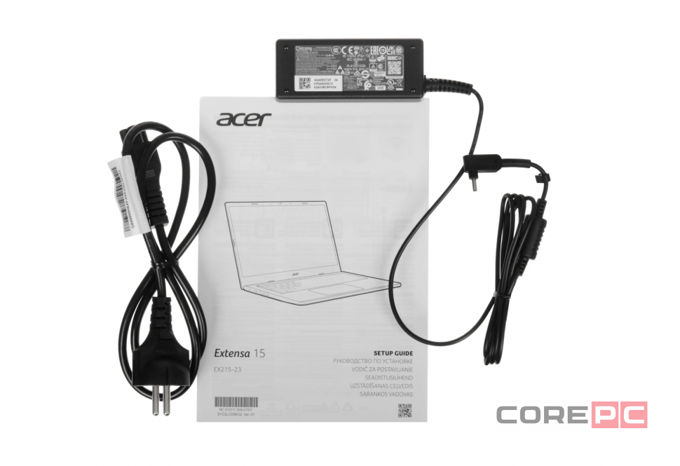 Acer Extensa 15 EX215-23-R0GZ (Silver) / Ryzen 5 7520UU / 8Gb / 512GB SSD / AMD Radeon / no / 15.6" 1920x1080 IPS / DOS / 1.78