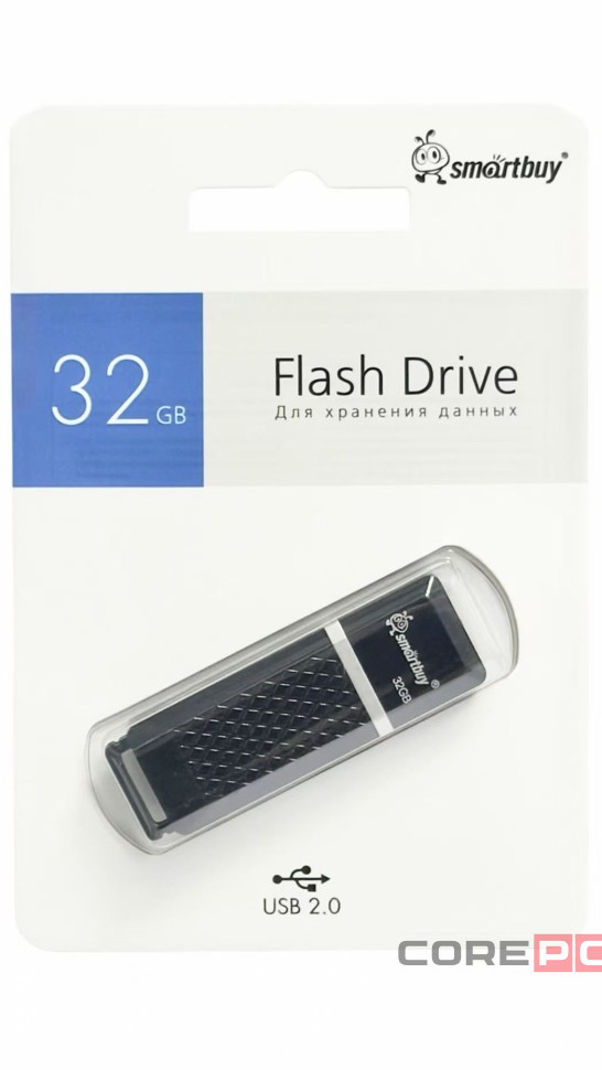 USB флеш накопитель Smartbuy 32GB Quartz Black (SB32GBQZ-K)