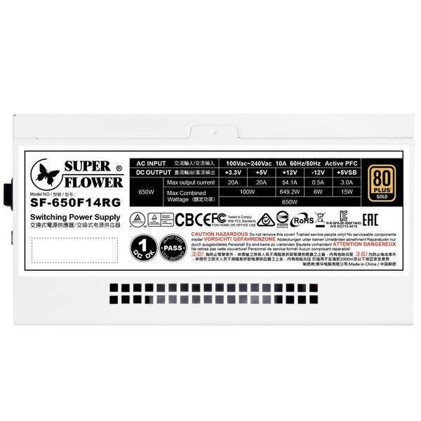 Блок питания Super Flower 650W LEADEX III WH ARGB White SF-650F14RG