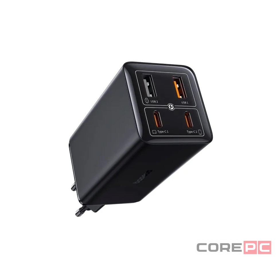 Сетевое зар. устр. Baseus GaN6Pro Fast Charger 2USB/2C 100W кабель T-C на T-C P10162705112-00 черное