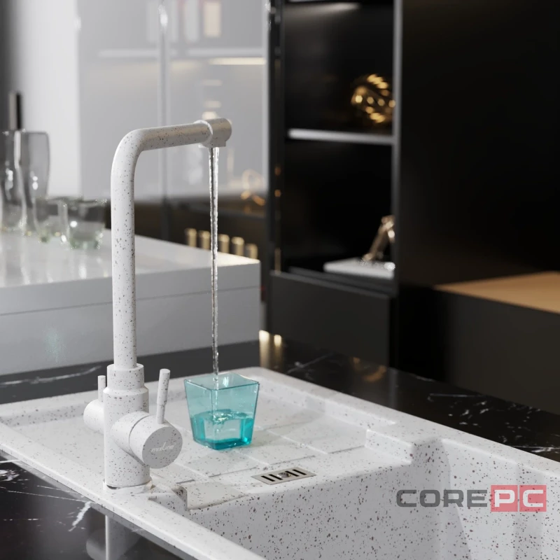 Смеситель для кухни MIXLINE МЛ-ГС13/ML-GS13 (328), рычажное управление, цвет бежевый
