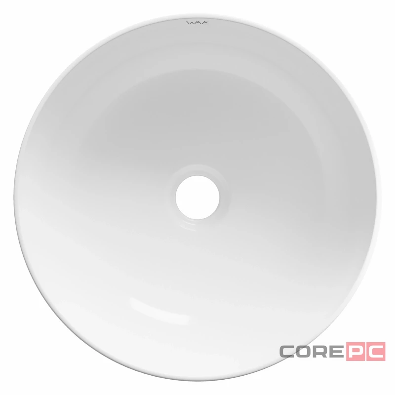 Раковина накладная на столешницу WAVE WAVE 552545, фарфор, округлая, белый